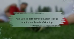 Axel Witsel: Barndomsoplevelser, Tidlige ambitioner, Familiepåvirkning